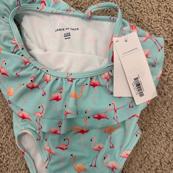 12-18 months Janie ad Jack swimsuit with headband - Picture 2 of 3